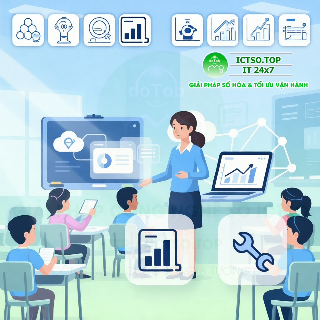 dịch vụ ICT cho trường học,sửa chữa thiết bị phòng học thông minh,bảo trì máy tính trường học,nâng cấp phần mềm máy tính trường học,giải pháp quản lý trường học,hệ thống quản lý dữ liệu trường học,thư viện tài liệu số cho trường học,chuyển đổi số giáo dục
